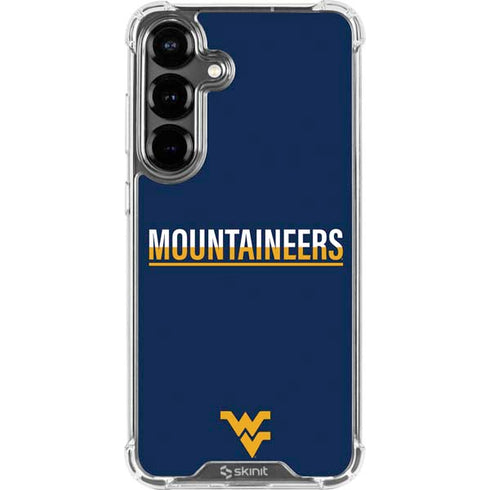 West Virginia University Blue Wood Floor Galaxy S26 Plus Clear Case