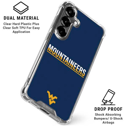 West Virginia University Blue Wood Floor Galaxy S26 Plus Clear Case