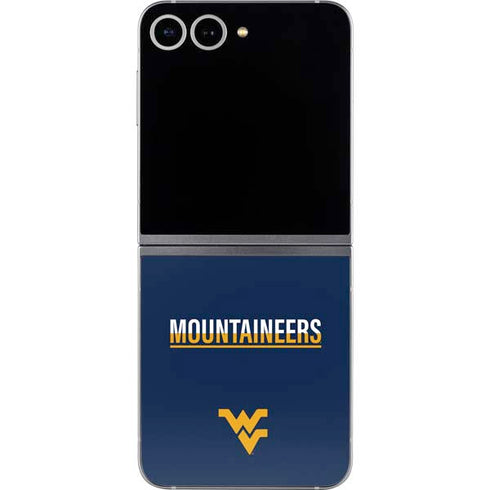 West Virginia University Blue Wood Floor Galaxy Z Flip6 Skin