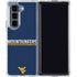 West Virginia University Blue Wood Floor Galaxy Z Fold5 5G Clear Case