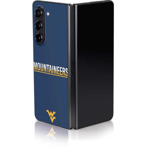 West Virginia University Blue Wood Floor Galaxy Z Fold5 5G Skin