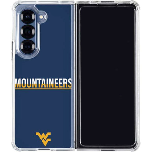 West Virginia University Blue Wood Floor Galaxy Z Fold6 Clear Case