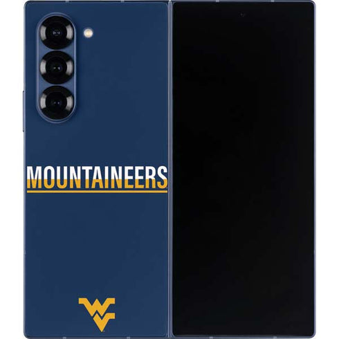 West Virginia University Blue Wood Floor Galaxy Z Fold6 Skin