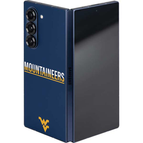 West Virginia University Blue Wood Floor Galaxy Z Fold6 Skin