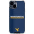 West Virginia University Blue Wood Floor iPhone 15 Clear Case