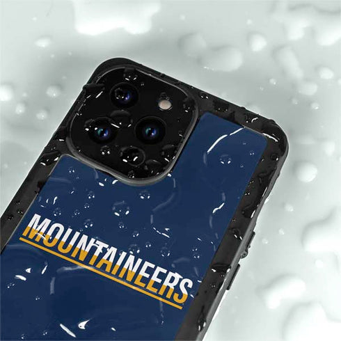 West Virginia University Blue Wood Floor iPhone 15 Pro Waterproof Case