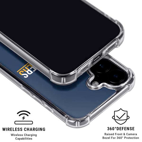 West Virginia University Blue Wood Floor iPhone 16 Clear Case