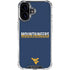 West Virginia University Blue Wood Floor iPhone 16 Plus Clear Case