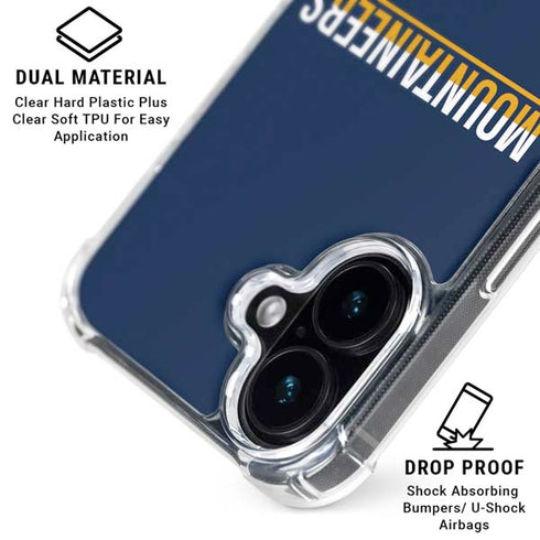 West Virginia University Blue Wood Floor iPhone 16 Plus Clear Case