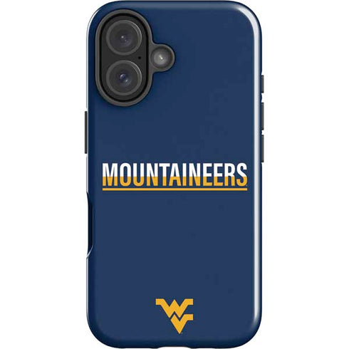 West Virginia University Blue Wood Floor iPhone 16 Plus Impact Case