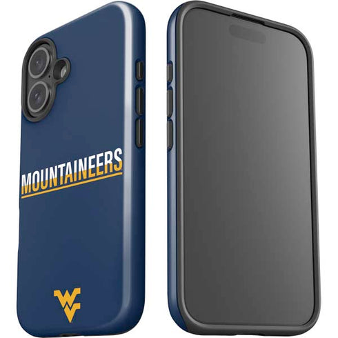 West Virginia University Blue Wood Floor iPhone 16 Plus Impact Case