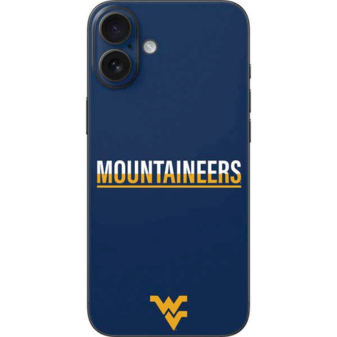 West Virginia University Blue Wood Floor iPhone 16 Plus Skin