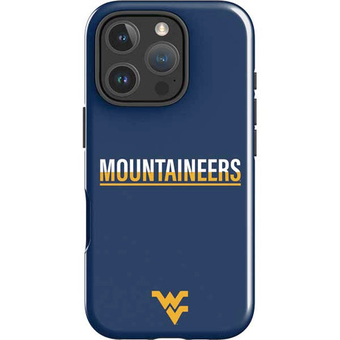 West Virginia University Blue Wood Floor iPhone 16 Pro Impact Case