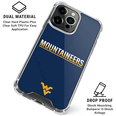 West Virginia University Blue Wood Floor iPhone 16 Pro Max Clear Case