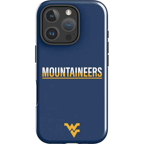 West Virginia University Blue Wood Floor iPhone 16 Pro Max Impact Case