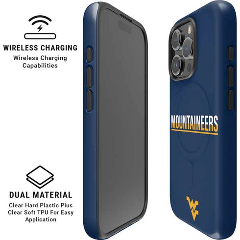 West Virginia University Blue Wood Floor iPhone 16 Pro Max Magsafe Impact Case