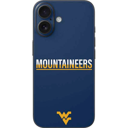 West Virginia University Blue Wood Floor iPhone 16 Skin