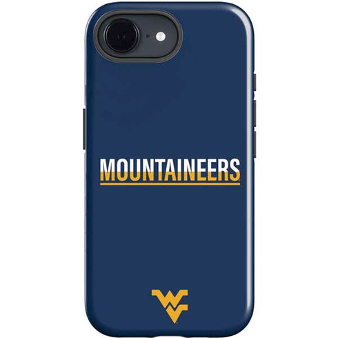 West Virginia University Blue Wood Floor iPhone 16e Impact Case