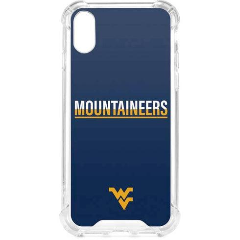 West Virginia University Blue Wood Floor iPhone XS Clear Case