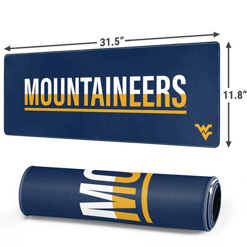 West Virginia University Blue Wood Floor Gaming Mouse Pad