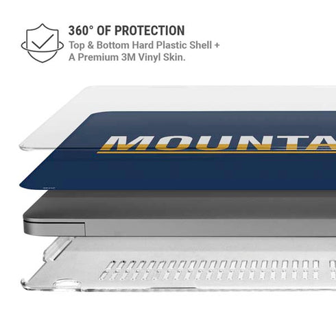 West Virginia University Blue Wood Floor MacBook Pro 14in (2021-24) Case plus Skin