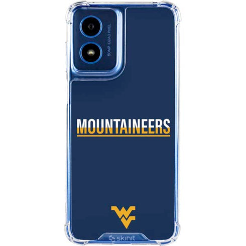 West Virginia University Blue Wood Floor Moto G 5G (2024) Clear Case