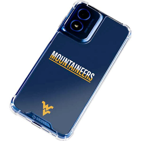 West Virginia University Blue Wood Floor Moto G 5G (2024) Clear Case