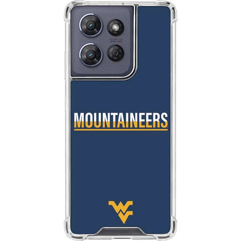 West Virginia University Blue Wood Floor Moto G Play 5G (2025) Clear Case