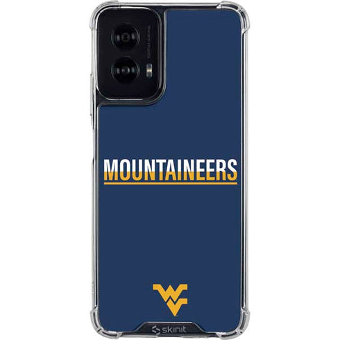 West Virginia University Blue Wood Floor Moto G Power 5G (2024) Clear Case