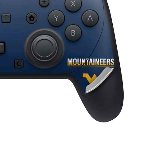 West Virginia University Blue Wood Floor Nintendo Switch 2 (2025) Pro Controller Skin