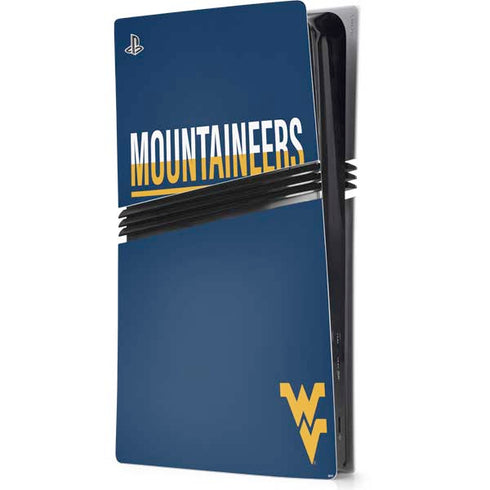 West Virginia University Blue Wood Floor PS5 Pro Console Skin