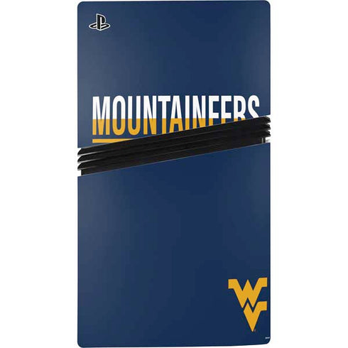 West Virginia University Blue Wood Floor PS5 Pro Console Skin