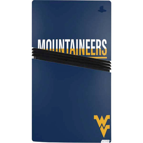 West Virginia University Blue Wood Floor PS5 Pro Console Skin