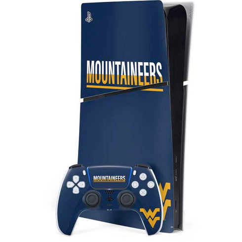 West Virginia University Blue Wood Floor PlayStation PS5 Skins