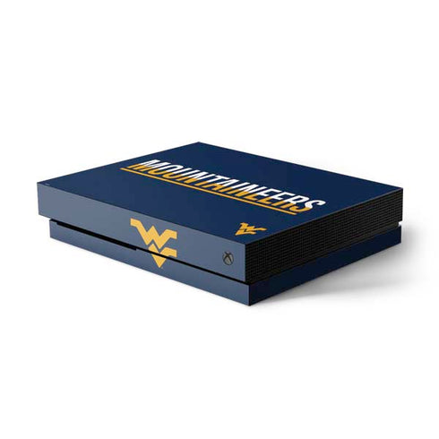 West Virginia University Blue Wood Floor Xbox One Skins