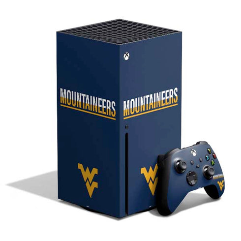 West Virginia University Blue Wood Floor Xbox Series X Bundle Skin