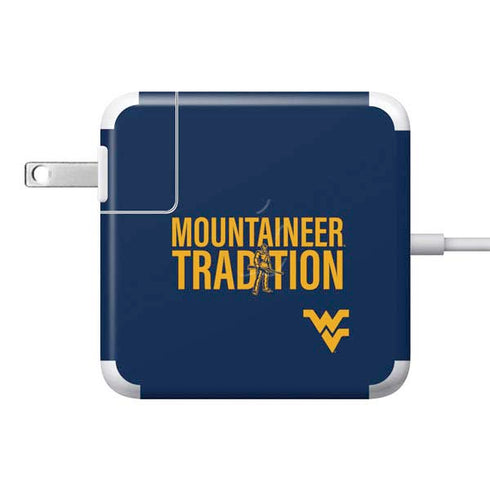 West Virginia University Climb Higher 85W Power Adapter (15 and 17 inch MacBook Pro Charger) Skin