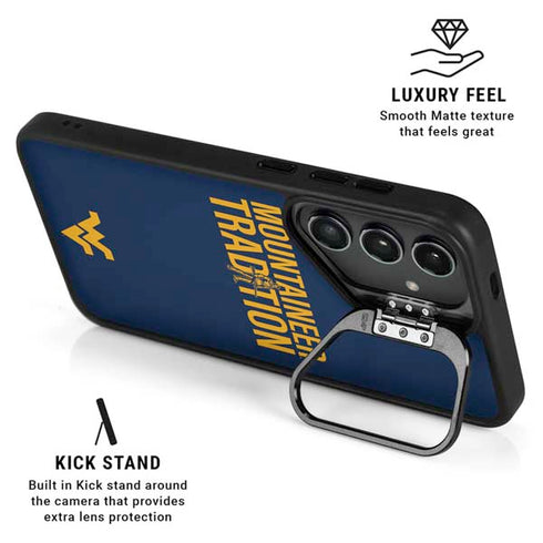 West Virginia University Climb Higher Galaxy S24 FE Kickstand Case