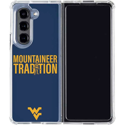 West Virginia University Climb Higher Galaxy Z Fold5 5G Clear Case