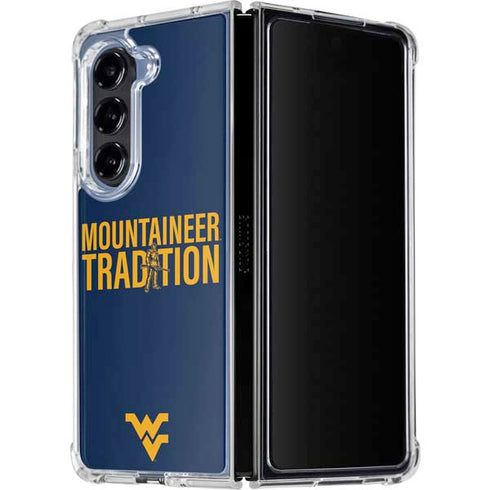 West Virginia University Climb Higher Galaxy Z Fold5 5G Clear Case