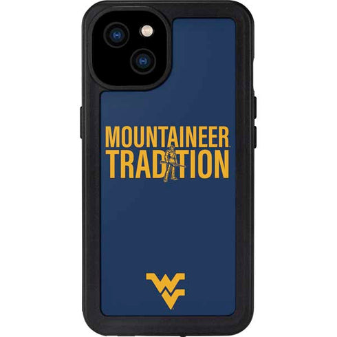 West Virginia University Climb Higher iPhone 15 Plus Waterproof Case