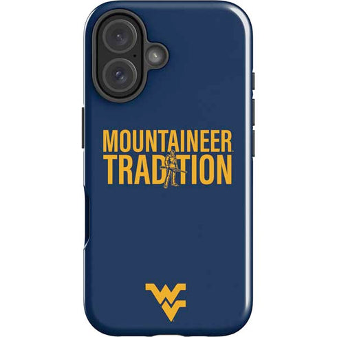 West Virginia University Climb Higher iPhone 16 Plus Impact Case