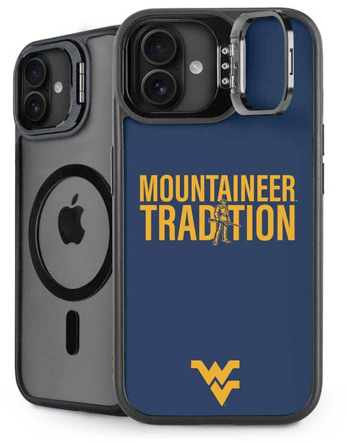 West Virginia University Climb Higher iPhone 16 Plus Kickstand Case