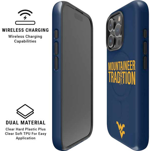 West Virginia University Climb Higher iPhone 16 Pro Magsafe Impact Case