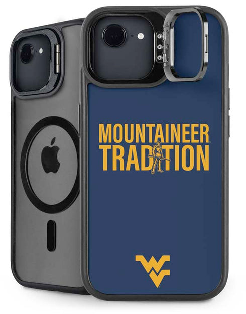 West Virginia University Climb Higher iPhone 16e Kickstand Case