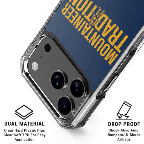 West Virginia University Climb Higher iPhone 18 Pro Clear Case