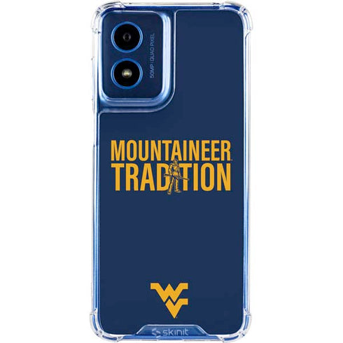 West Virginia University Climb Higher Moto G 5G (2024) Clear Case