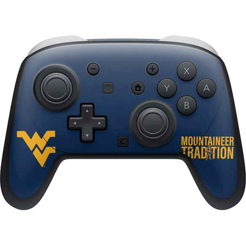 West Virginia University Climb Higher Nintendo Switch 2 (2025) Pro Controller Skin