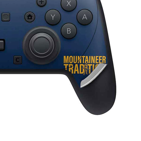 West Virginia University Climb Higher Nintendo Switch 2 (2025) Pro Controller Skin