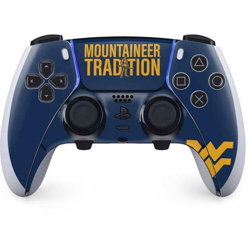 West Virginia University Climb Higher PS5 DualSense Edge Pro Controller Skin